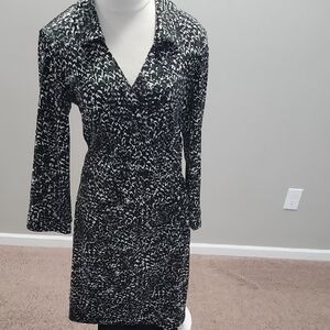Laundry Printed Faux Wrap Dress